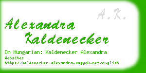 alexandra kaldenecker business card